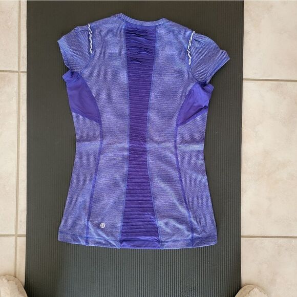 Striped Purple Athletic Top - Picture 2 of 3